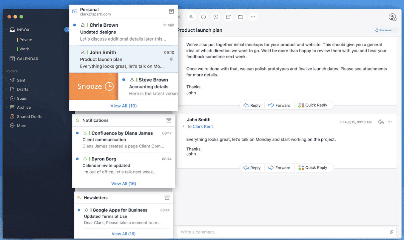 Spark - to manage your email inbox