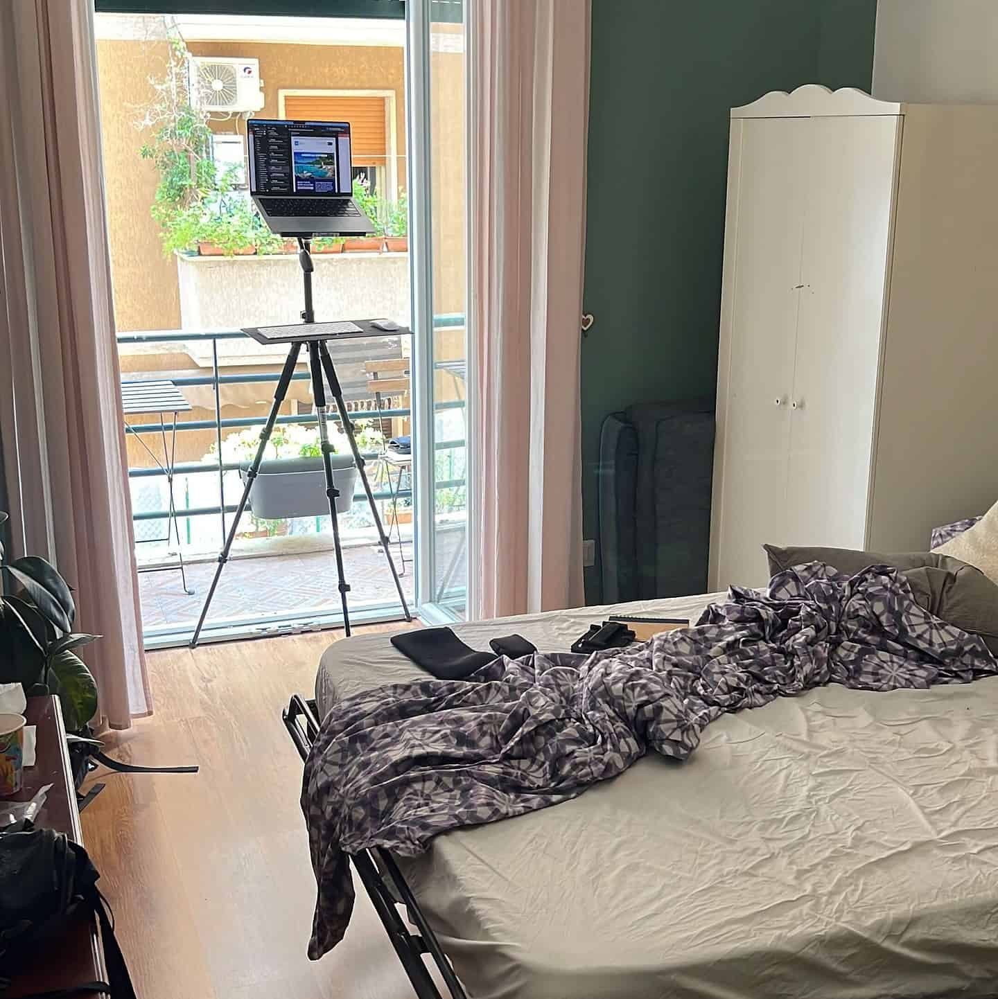 My StandMore in my small AirBnB in Rome, Italy