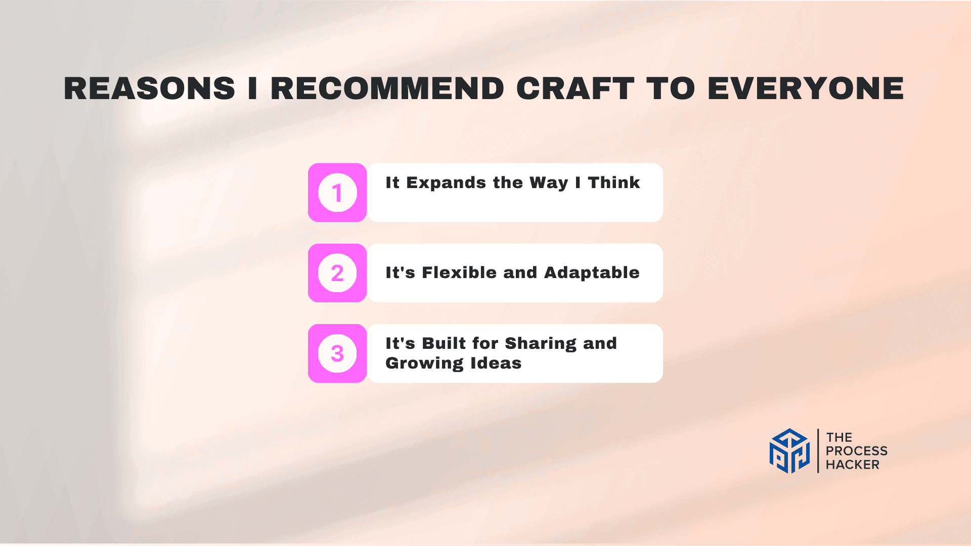 Reasons I Recommend Craft to Everyone