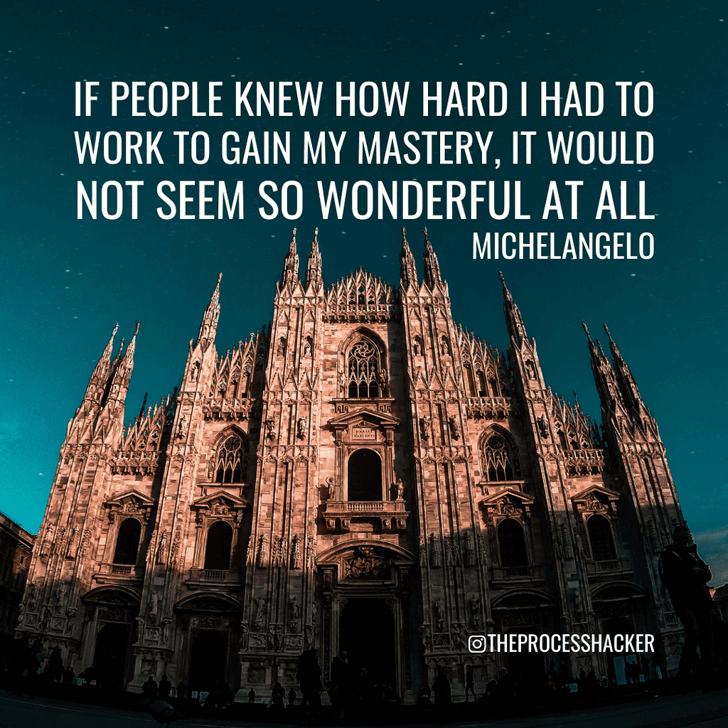 Michelangelo quote for mastery