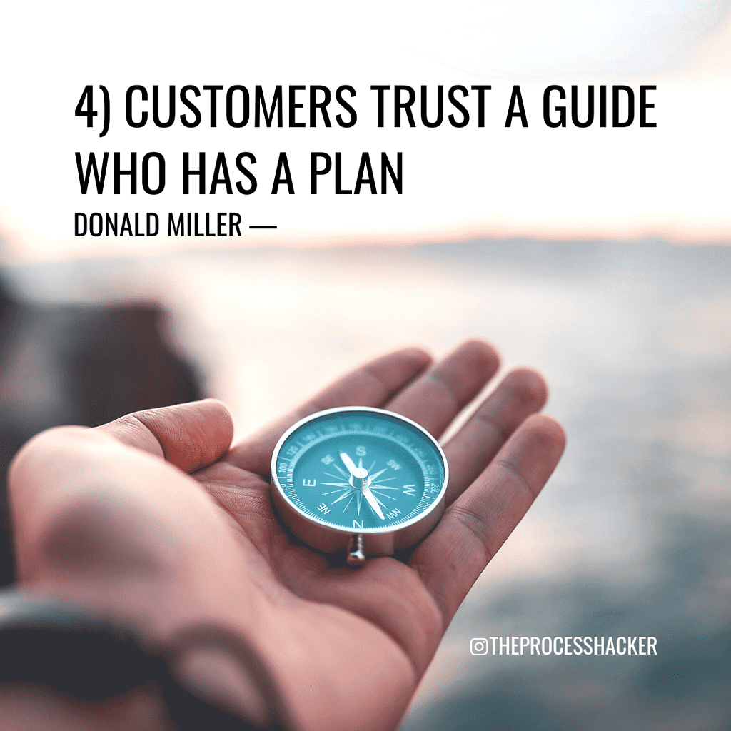 StoryBrand Principle 4: "Customers trust a guide who has a plan." - Donald Miller