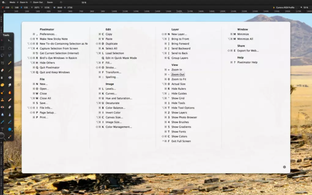 CheatSheet - to learn shortcuts and hotkeys