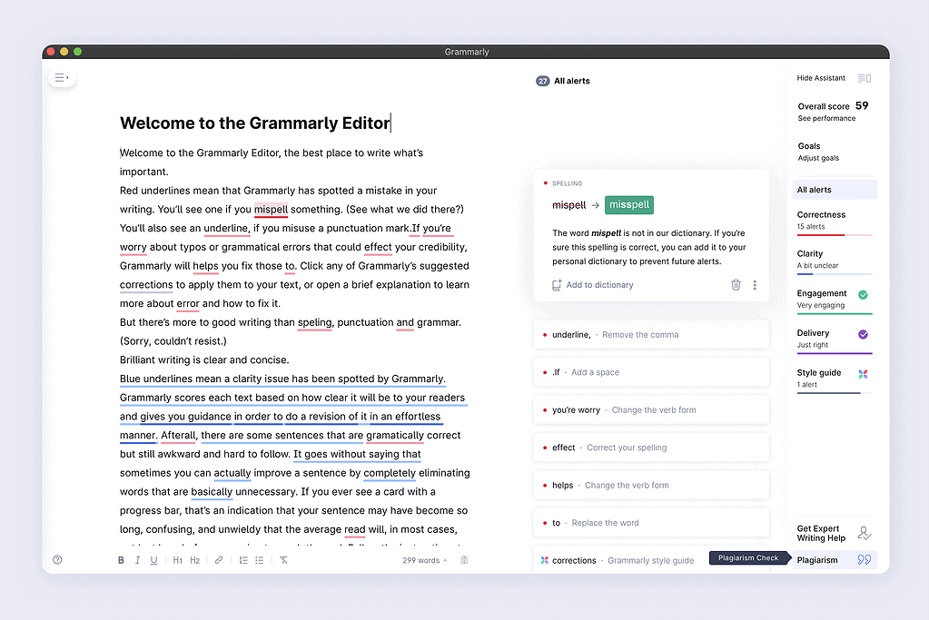 Grammarly - to help you write mistake-free