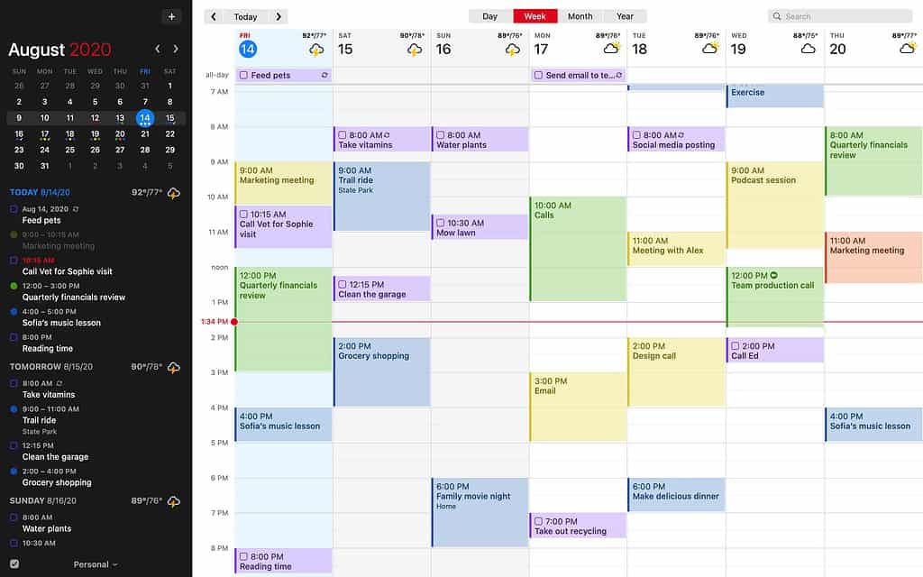 Fantastical - to schedule events and manage your calendar