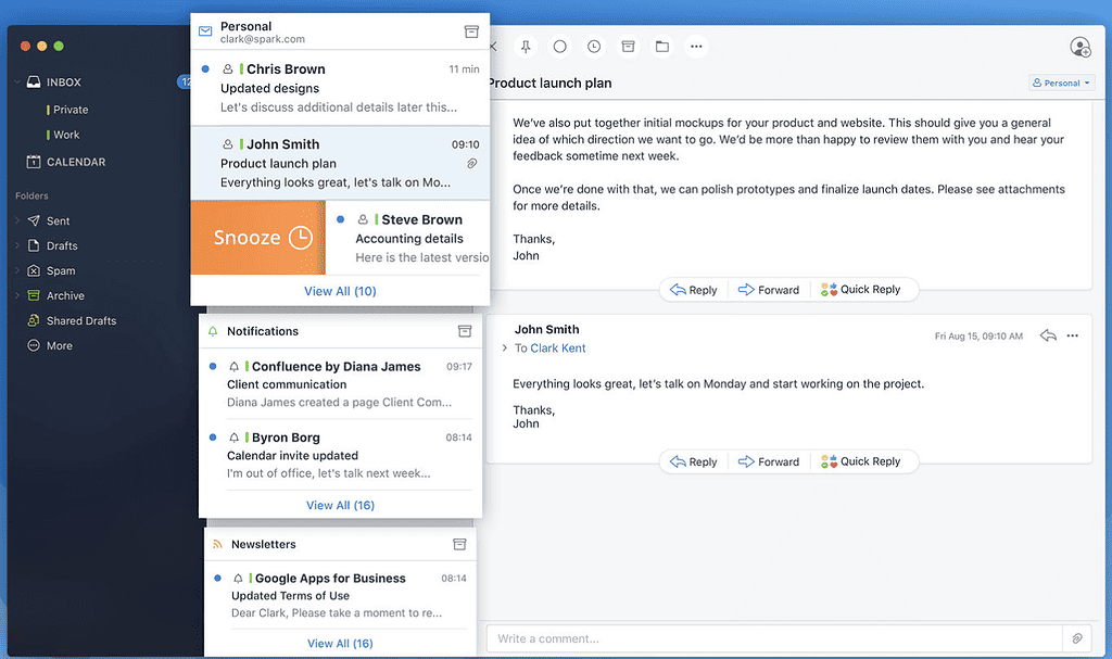 Spark - to manage your email inbox