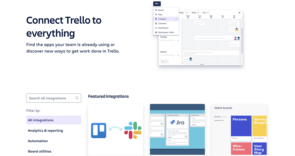 Connect Trello with many integrations