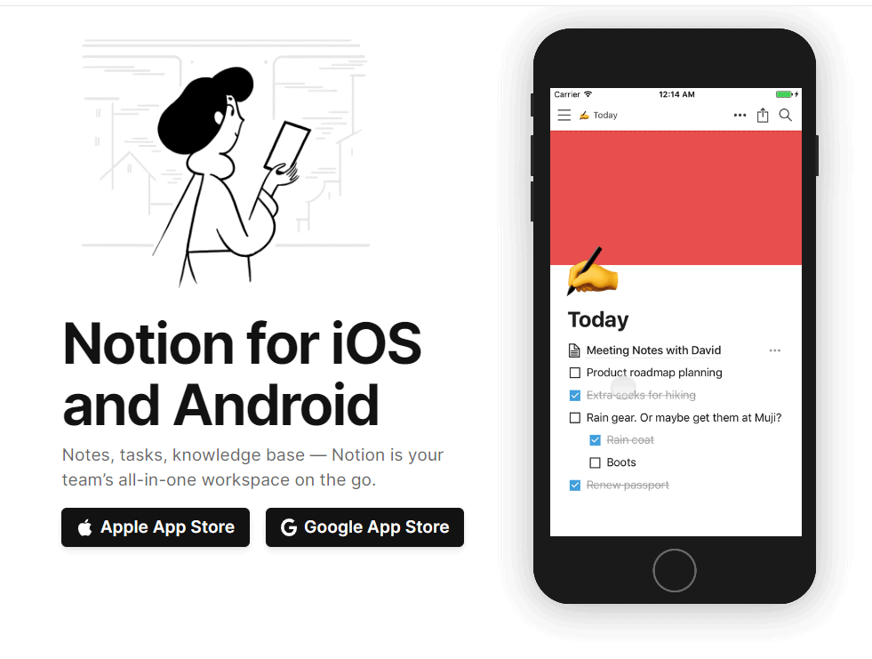 Notion for iOS and Android