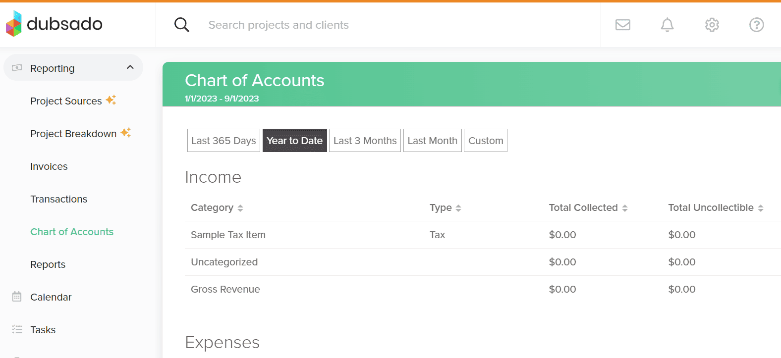 With Dubsado, I can quickly generate profit and loss reports.