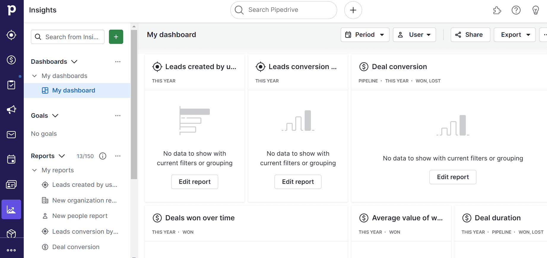 Pipedrive has pretty good report and analytics for your marketing and sales activities