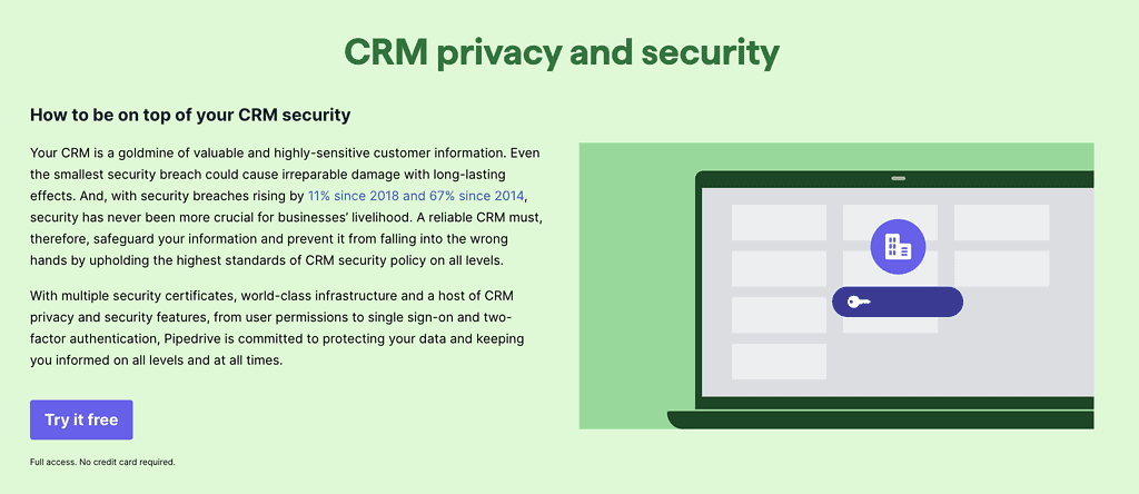 Pipedrive security policies