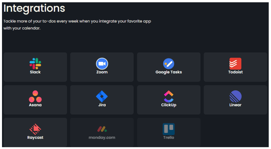 Integrations as one of the Key Features of Reclaim