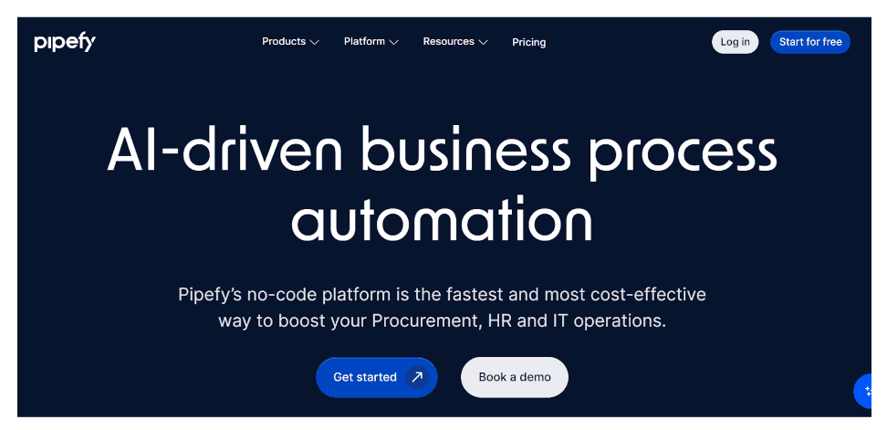 AI driven business process automation with Pipefy