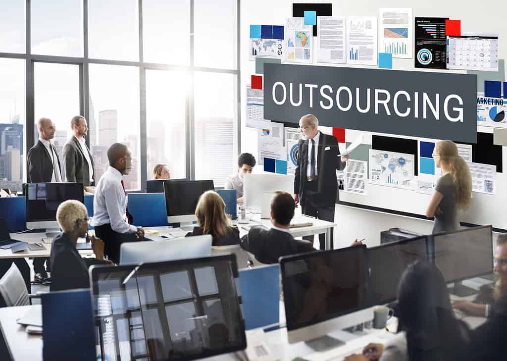 Outsourcing Function Tasks Contract Business Concept