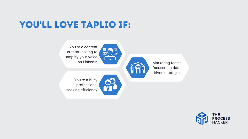 You’ll love Taplio if: