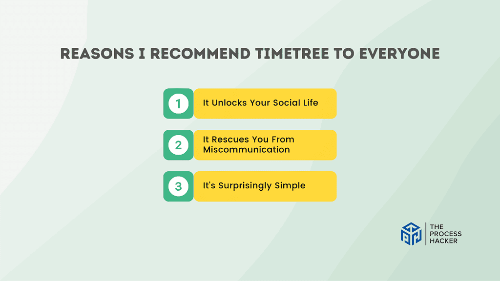 TimeTreeReasons I Recommend TimeTree to Everyone