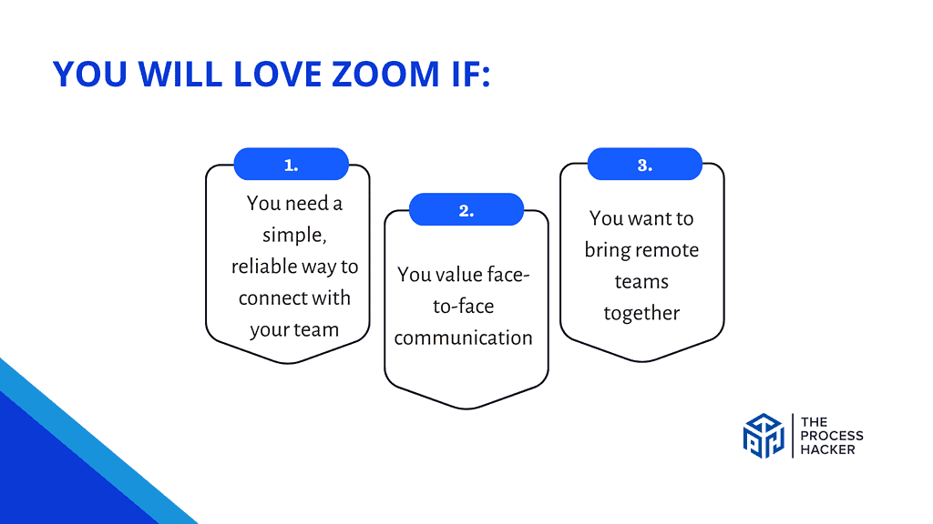 You’ll love Zoom if: